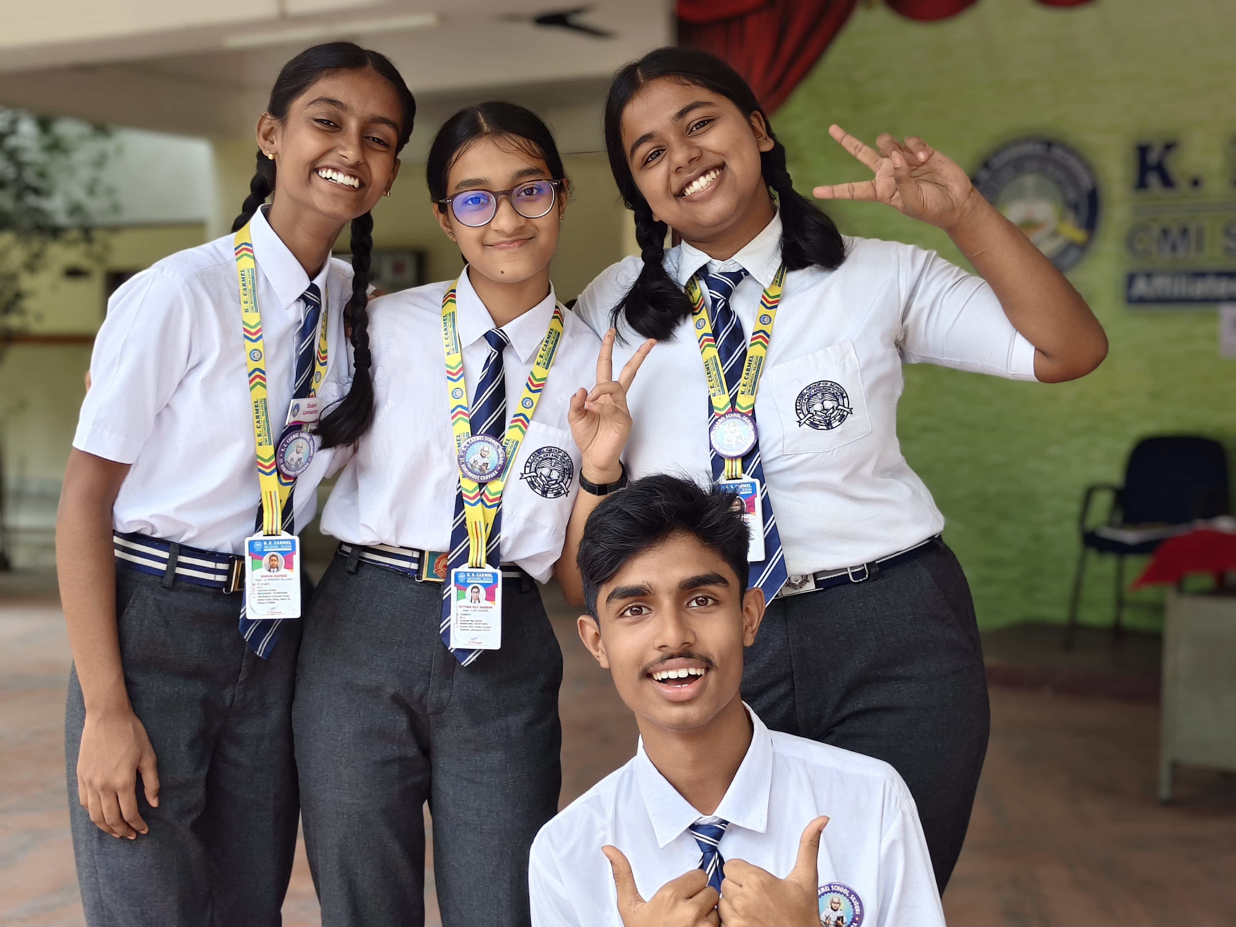 Students enjoying school life on campus